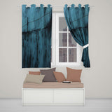 Minimalist Blue Tightrope Walker Abstract Wall Art Timeless Design for Home Decor Readymade Eyelet Ring Top Thermal 100% Blackout Curtains