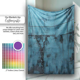 Minimalist Blue Tightrope Walker Abstract Wall Art, All Season Comfort, Stylish Room Decoration - Super Soft Fleece Blanket Bed Sofa Throw