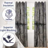 Silhouette Child Crossing Suspension Bridge Street Art Modern Artistic Home Decor Readymade Eyelet Ring Top Thermal 100% Blackout Curtains