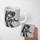 Monochrome Astronaut Space Graffiti Street Art 11oz Ceramic Coffee Tea Mug White Large Handle