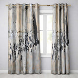 Flying Black Birds Flock Urban Graffiti Wall Art Decorative Design for Home Decor Readymade Eyelet Ring Top Thermal 100% Blackout Curtains