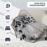 Flying Black Birds Flock Urban Graffiti Wall Art, All Season Comfort, Gift for Adults and Teens - Super Soft Fleece Blanket Bed Sofa Throw