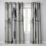 Abstract Light Bulb Tree Idea Street Art Decorative Artwork for Living Room Decor Readymade Eyelet Ring Top Thermal 100% Blackout Curtains
