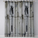 Abstract Light Bulb Tree Idea Street Art Decorative Artwork for Living Room Decor Readymade Eyelet Ring Top Thermal 100% Blackout Curtains