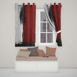 Red White Split Tree and Lone Figure Abstract Art Distinctive Artistic Home Decor Readymade Eyelet Ring Top Thermal 100% Blackout Curtains