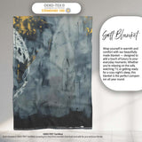 Grey Child Exploring Moon With Magnifying Glass Art, All Season Comfort, Modern Interior Accent - Super Soft Fleece Blanket Bed Sofa Throw