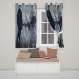 Monochrome Child Profile Birds and Tree Dreamscape Art Modern Wall Art Home Decor Readymade Eyelet Ring Top Thermal 100% Blackout Curtains