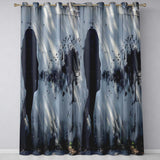 Monochrome Child Profile Birds and Tree Dreamscape Art Modern Wall Art Home Decor Readymade Eyelet Ring Top Thermal 100% Blackout Curtains