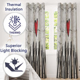 Red Heart Above Raised Hands Community Street Art Distinctive Wall Art Home Decor Readymade Eyelet Ring Top Thermal 100% Blackout Curtains