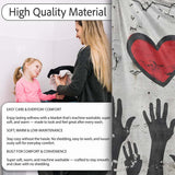 Red Heart Above Raised Hands Community Street Art, All Season Comfort, Comfortable Everyday Use - Super Soft Fleece Blanket Bed Sofa Throw