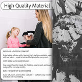 Global Unity Earth With Reaching Hands Monochrome Art, Decorative Comfortable Housewarming Gift - Super Soft Fleece Blanket Bed Sofa Throw