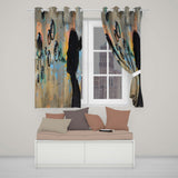 Girl Blowing Reflective Bubbles Colourful Street Art Artistic Wall Art Home Decor Readymade Eyelet Ring Top Thermal 100% Blackout Curtains