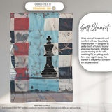 Black and White Chess Kings Graffiti Strategy Art, All Season Comfort, Comfortable Everyday Use - Super Soft Fleece Blanket Bed Sofa Throw