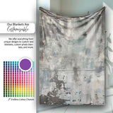 Parent and Child Silhouette Urban Abstract, Decorative Wall Art Style, Comfortable Everyday Use - Super Soft Fleece Blanket Bed Sofa Throw