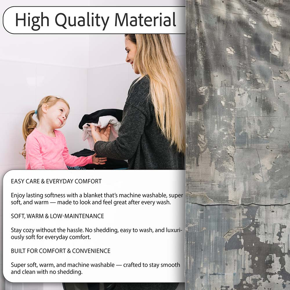Parent and Child Silhouette Urban Abstract, Decorative Wall Art Style, Comfortable Everyday Use - Super Soft Fleece Blanket Bed Sofa Throw