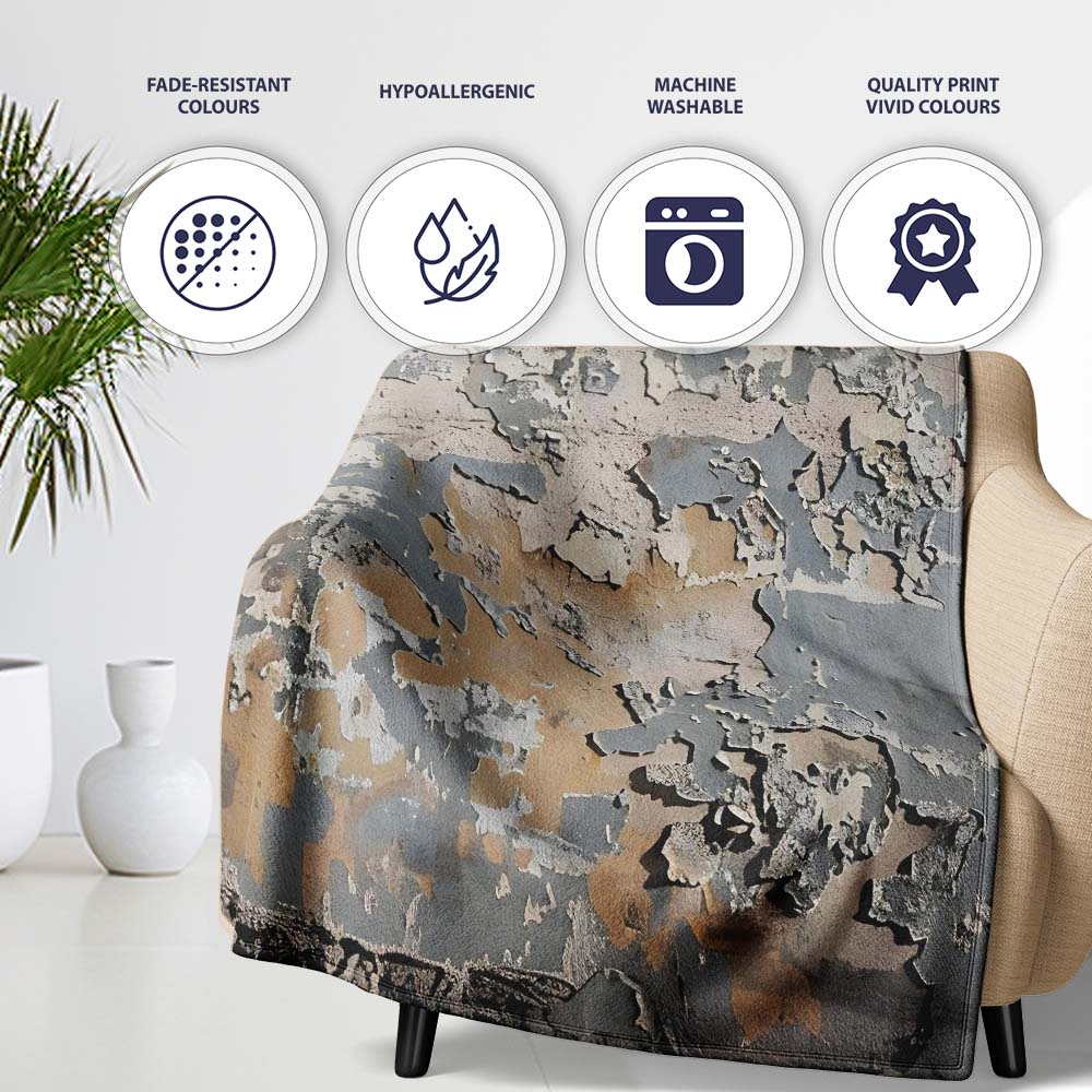Silhouette Holding Blank Protest Sign Street Art, All Season Comfort, Gift for Adults and Teens - Super Soft Fleece Blanket Bed Sofa Throw