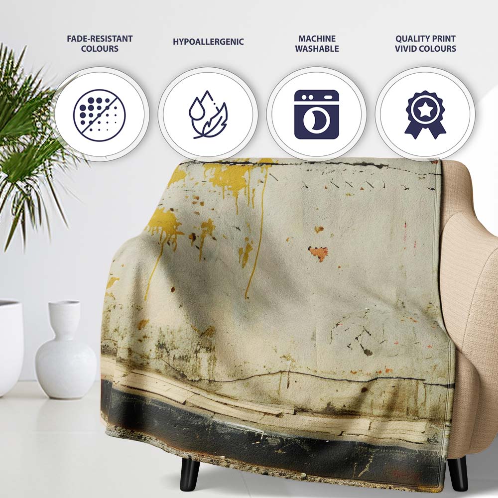 Child Walking with Red Umbrella Street Art, Gift for Adults and Teens, Comfortable Everyday Use - Super Soft Fleece Blanket Bed Sofa Throw