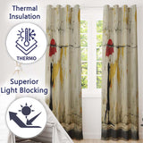 Child Walking with Red Umbrella Street Art Timeless Artwork for Living Room Decor Readymade Eyelet Ring Top Thermal 100% Blackout Curtains