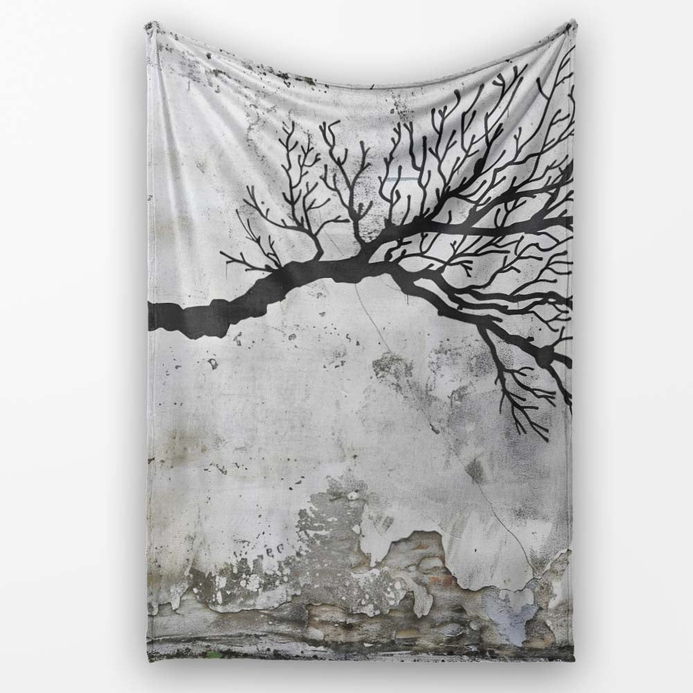 Human Profile with Branching Tree Mind Design, All Season Comfort, Thoughtful Housewarming Gift - Super Soft Fleece Blanket Bed Sofa Throw