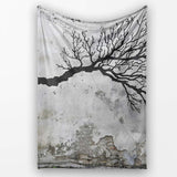 Human Profile with Branching Tree Mind Design, All Season Comfort, Thoughtful Housewarming Gift - Super Soft Fleece Blanket Bed Sofa Throw