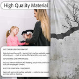 Human Profile with Branching Tree Mind Design, All Season Comfort, Thoughtful Housewarming Gift - Super Soft Fleece Blanket Bed Sofa Throw