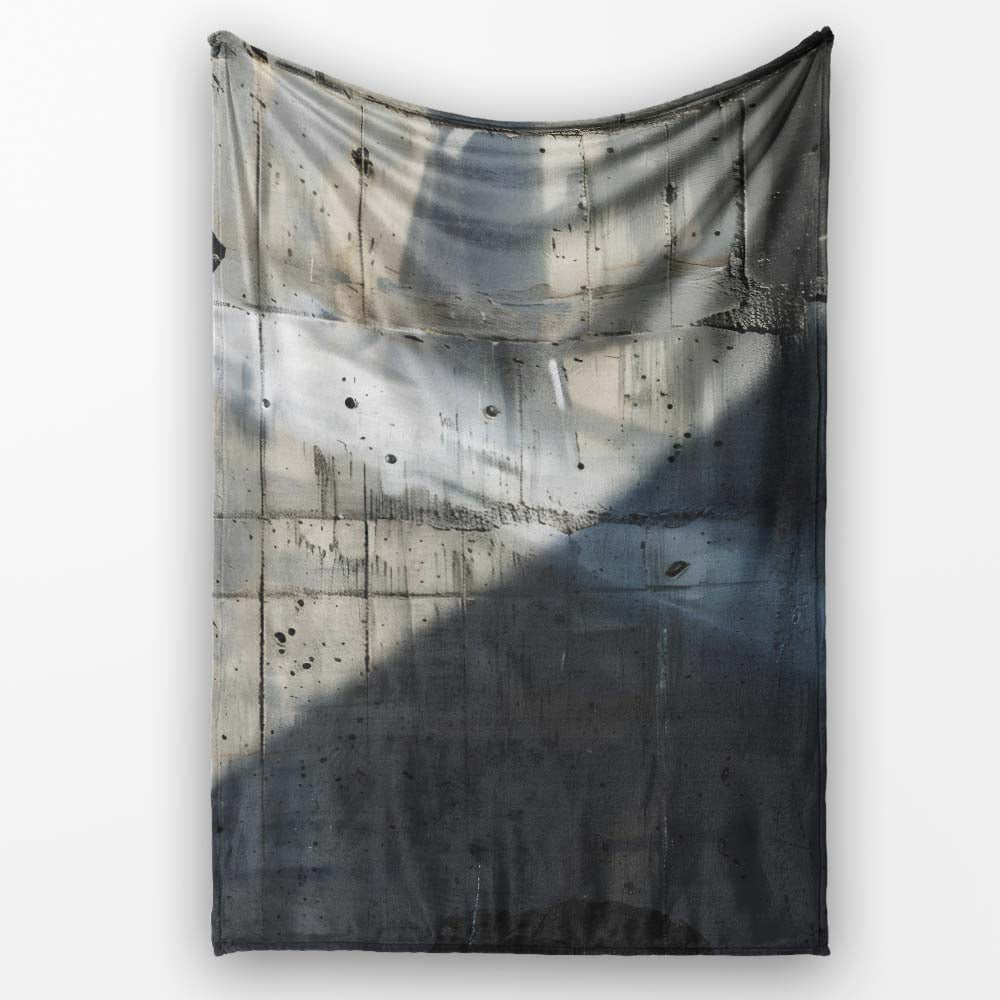 Hooded Figure in Shadow Monochrome Street Art, All Season Comfort, Thoughtful Housewarming Gift - Super Soft Fleece Blanket Bed Sofa Throw