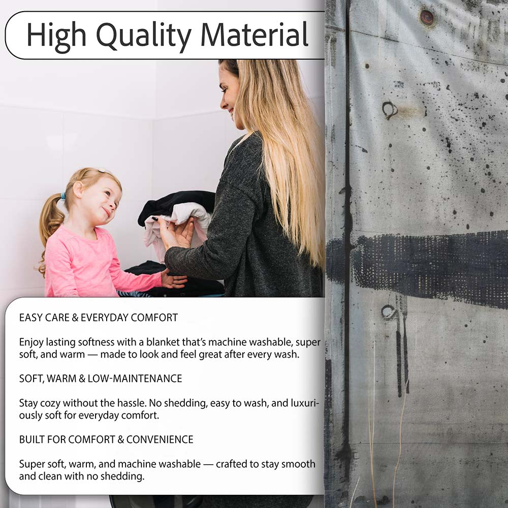 Megaphone Profile Silhouette Grey Street Art, Comfortable Everyday Use, Stylish Room Decoration - Super Soft Fleece Blanket Bed Sofa Throw