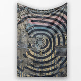Abstract Female Face with Equality Symbol, Bedroom Living Room Accent, Comfortable Everyday Use - Super Soft Fleece Blanket Bed Sofa Throw