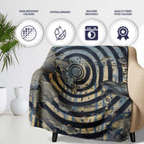 Abstract Female Face with Equality Symbol, Bedroom Living Room Accent, Comfortable Everyday Use - Super Soft Fleece Blanket Bed Sofa Throw