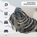 Abstract Female Face with Equality Symbol, Bedroom Living Room Accent, Comfortable Everyday Use - Super Soft Fleece Blanket Bed Sofa Throw