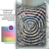Abstract Female Face with Equality Symbol, Bedroom Living Room Accent, Comfortable Everyday Use - Super Soft Fleece Blanket Bed Sofa Throw
