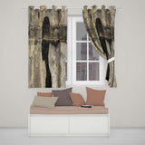 Female Profile Silhouette with Black Paint Drips Expressive Design for Home Decor Readymade Eyelet Ring Top Thermal 100% Blackout Curtains