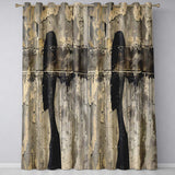 Female Profile Silhouette with Black Paint Drips Expressive Design for Home Decor Readymade Eyelet Ring Top Thermal 100% Blackout Curtains