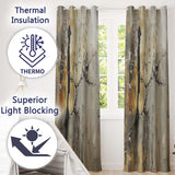Boy Silhouette Holding Rope on Cracked Wall Vibrant Unique Artwork for Home Decor Readymade Eyelet Ring Top Thermal 100% Blackout Curtains
