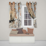 Child Walking Across Exposed Brick Graffiti Unique Stylish Artwork for Home Decor Readymade Eyelet Ring Top Thermal 100% Blackout Curtains