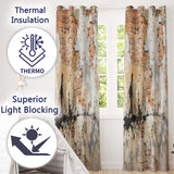 Child Walking Across Exposed Brick Graffiti Unique Stylish Artwork for Home Decor Readymade Eyelet Ring Top Thermal 100% Blackout Curtains