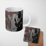 Mysterious Gentleman Silhouette Urban Graffiti 11oz Ceramic Coffee Tea Mug White Large Handle