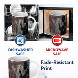 Mysterious Gentleman Silhouette Urban Graffiti 11oz Ceramic Coffee Tea Mug White Large Handle