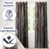 Mysterious Gentleman Silhouette Urban Graffiti Modern Bold Artwork for Home Decor Readymade Eyelet Ring Top Thermal 100% Blackout Curtains