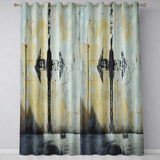 Lone Figure with Direction Arrow Street Art Modern Vibrant Artwork for Home Decor Readymade Eyelet Ring Top Thermal 100% Blackout Curtains