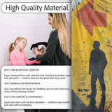 Silhouette Figure Before Geometric Yellow Arrow, Bedroom Living Room Accent, All Season Comfort - Super Soft Fleece Blanket Bed Sofa Throw