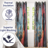 Cosmic Mind Female Silhouette Mirror Reflection Stylish Artwork for Bedroom Decor Readymade Eyelet Ring Top Thermal 100% Blackout Curtains