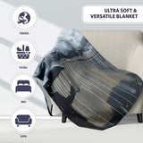 Cloud Over Umbrella Street Art, Cozy Home Decor, Bedroom Living Room Accent, All Season Comfort - Super Soft Fleece Blanket Bed Sofa Throw