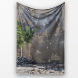 Astronaut Planting Tree Urban Street Art, Bedroom Living Room Accent, Gift for Adults and Teens - Super Soft Fleece Blanket Bed Sofa Throw