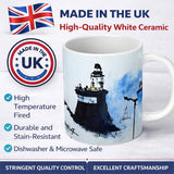 Watercolour Lighthouse Coastal Street Art 11oz Ceramic Coffee Tea Mug White Large Handle