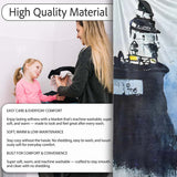 Watercolour Lighthouse Coastal Street Art, Bedroom Living Room Accent, Comfortable Everyday Use - Super Soft Fleece Blanket Bed Sofa Throw