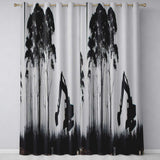 Excavator Destroying Forest Environmental Street Art Timeless Wall Art Home Decor Readymade Eyelet Ring Top Thermal 100% Blackout Curtains