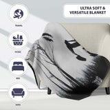 Excavator Destroying Forest Environmental Street Art, Lightweight Comfortable Decorative Accent - Super Soft Fleece Blanket Bed Sofa Throw