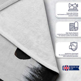 Excavator Destroying Forest Environmental Street Art, Lightweight Comfortable Decorative Accent - Super Soft Fleece Blanket Bed Sofa Throw