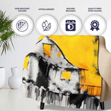 Child Painting Burnt House Street Art, Bedroom Living Room Accent, Thoughtful Housewarming Gift - Super Soft Fleece Blanket Bed Sofa Throw